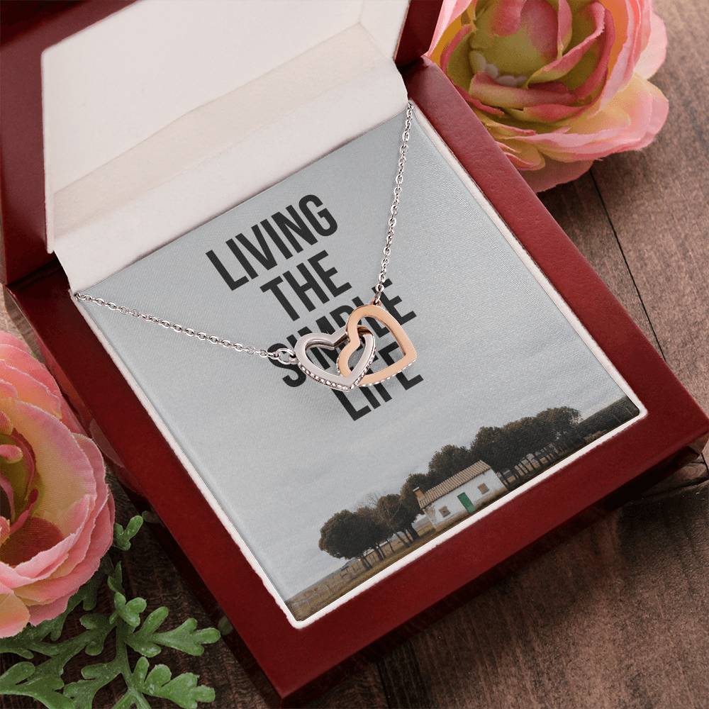 Let'S Live Together Interlocking Hearts Necklace