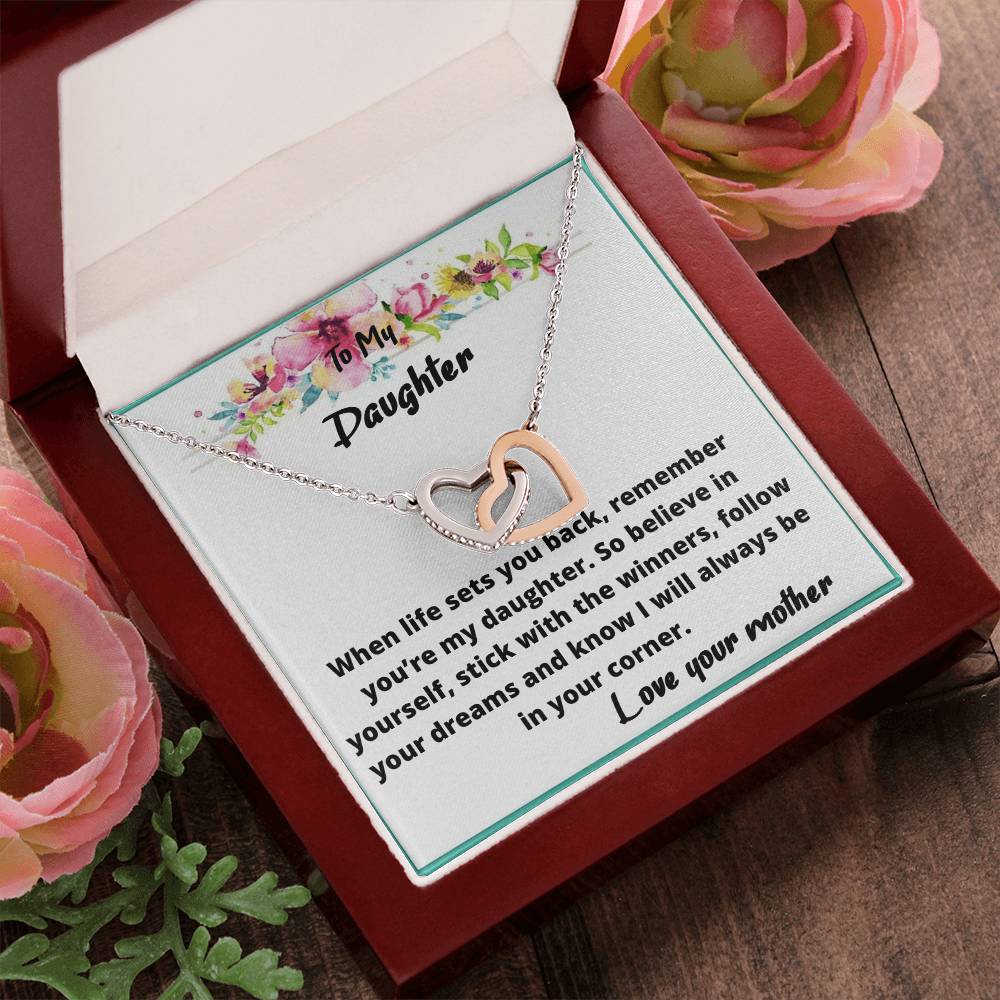 Always In Your Corner Two Hearts Necklace Interlocking Hearts Necklace