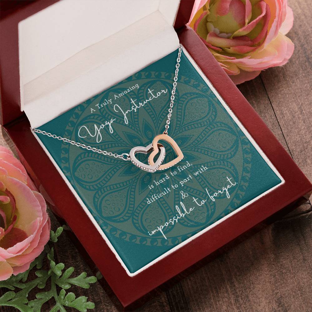 Gift For Yoga Instructor Yoga Instructor Appreciation Gift A Truly Amazing Yoga Instructor Gift Interlocking Hearts Necklace