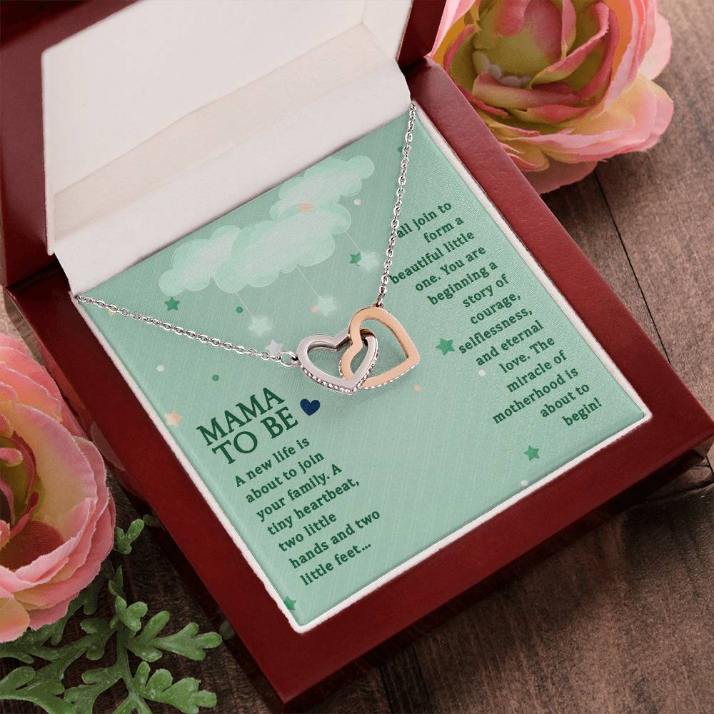 Interlocking Hearts Necklace Mama To Be A New Life