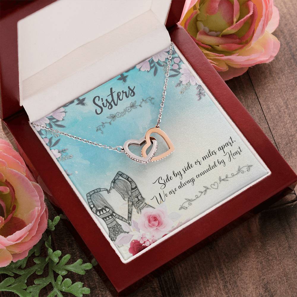 Sisters Two Hearts Interlock Necklace Interlocking Hearts Necklace