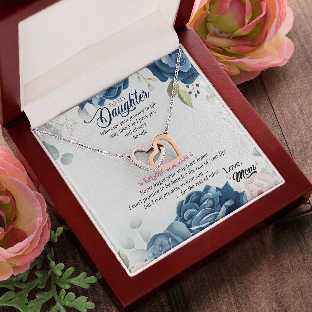 To My Daughter - Interlocking Hearts Necklace
