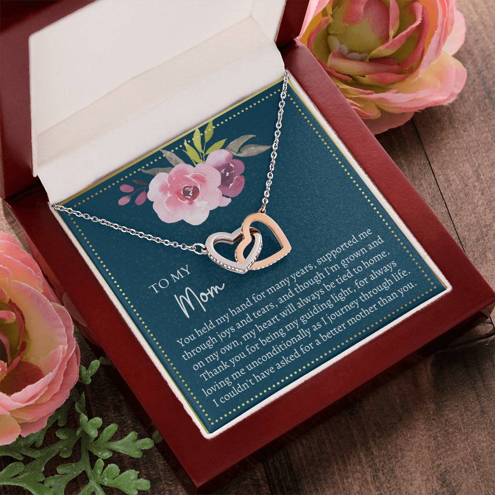Gift For Mom Interlocking Hearts Necklace
