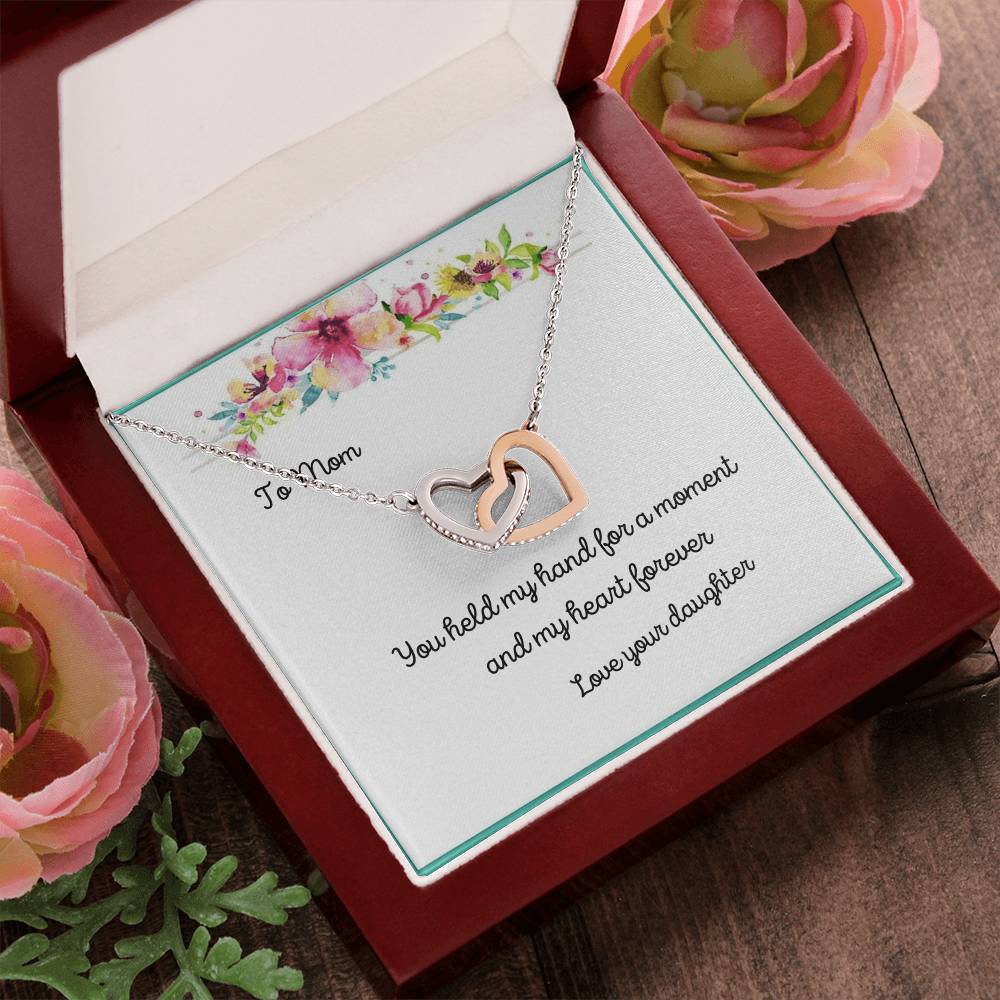 Hand-N-Heart Two Hearts Necklace Interlocking Hearts Necklace