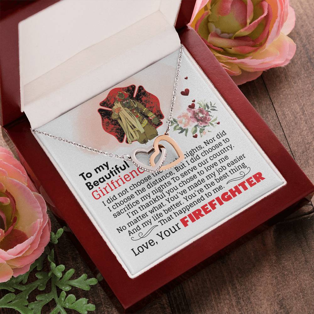 Firefighter'S Girlfriend - Interlocking Heart Necklace Interlocking Hearts Necklace