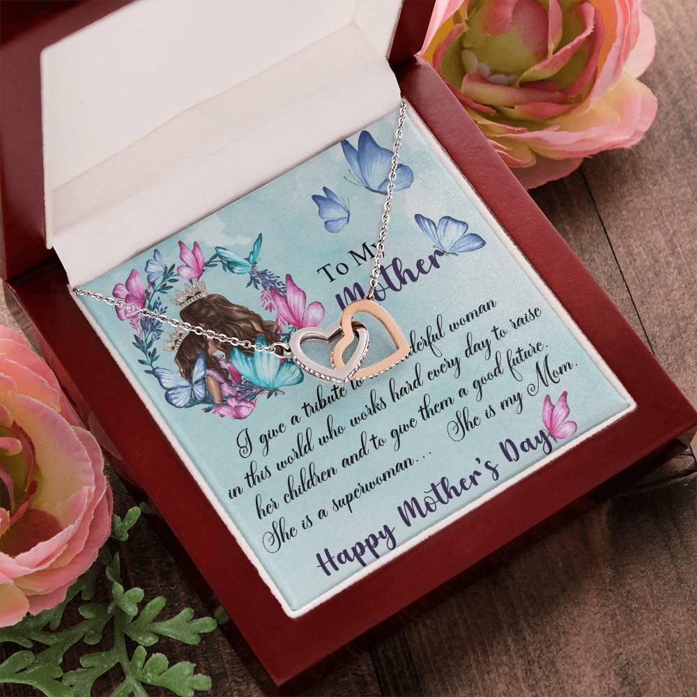 Mother'S Day Jewelry Interlocking Hearts Necklace