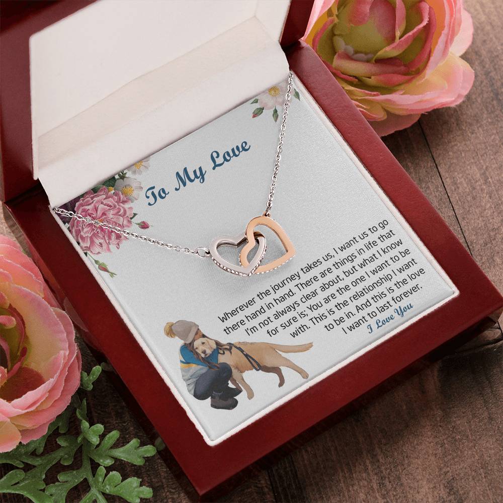 Gift For My Love Love -Necklace Interlocking Hearts Necklace