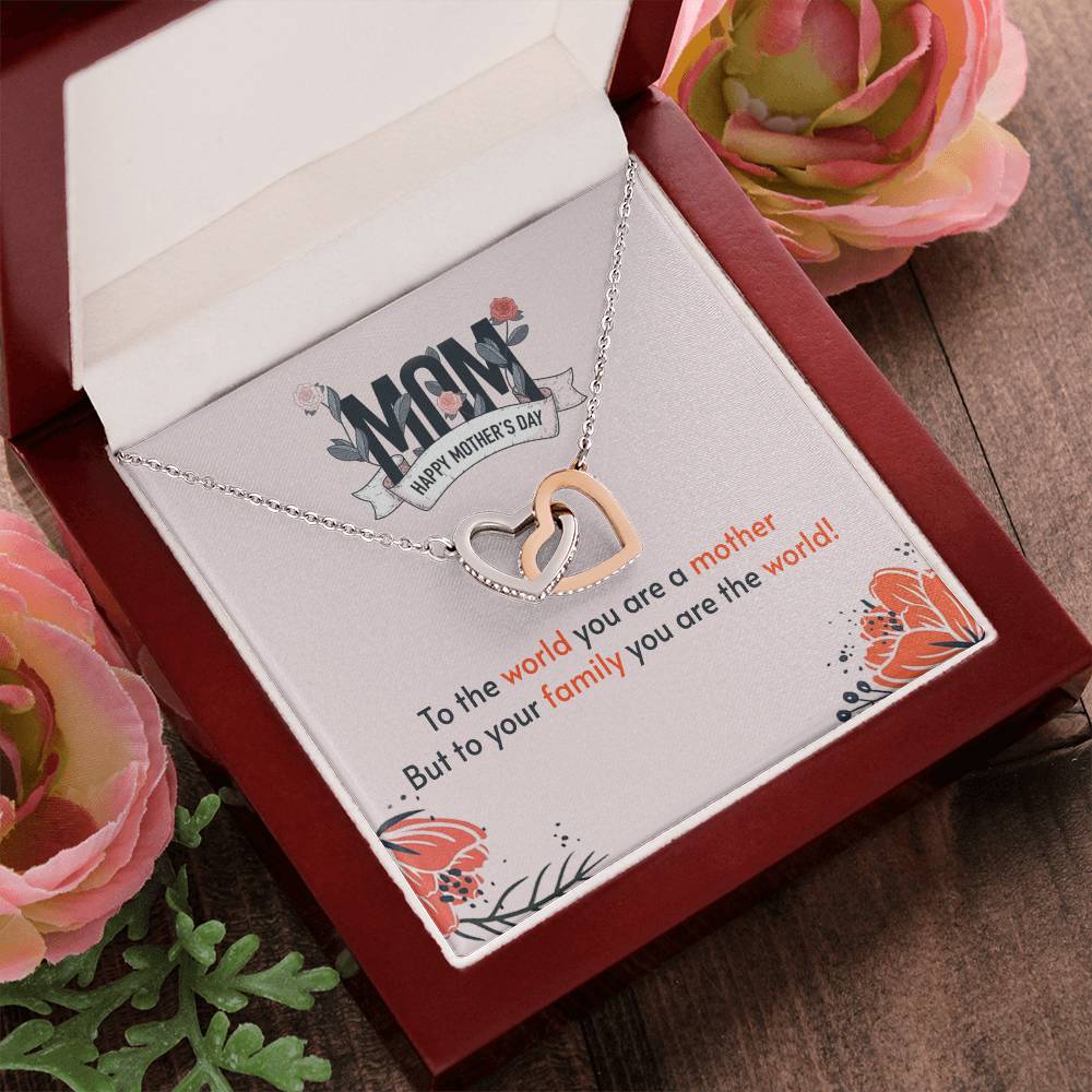 Happy Mother'S Day Interlocking Hearts Necklace