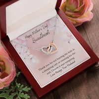 From Husband To Wife A Love Bond Interlocking Hearts Necklace