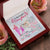 To My Beautiful Daughter - Interlocking Hearts Necklace - Gift From Mom To Daughter