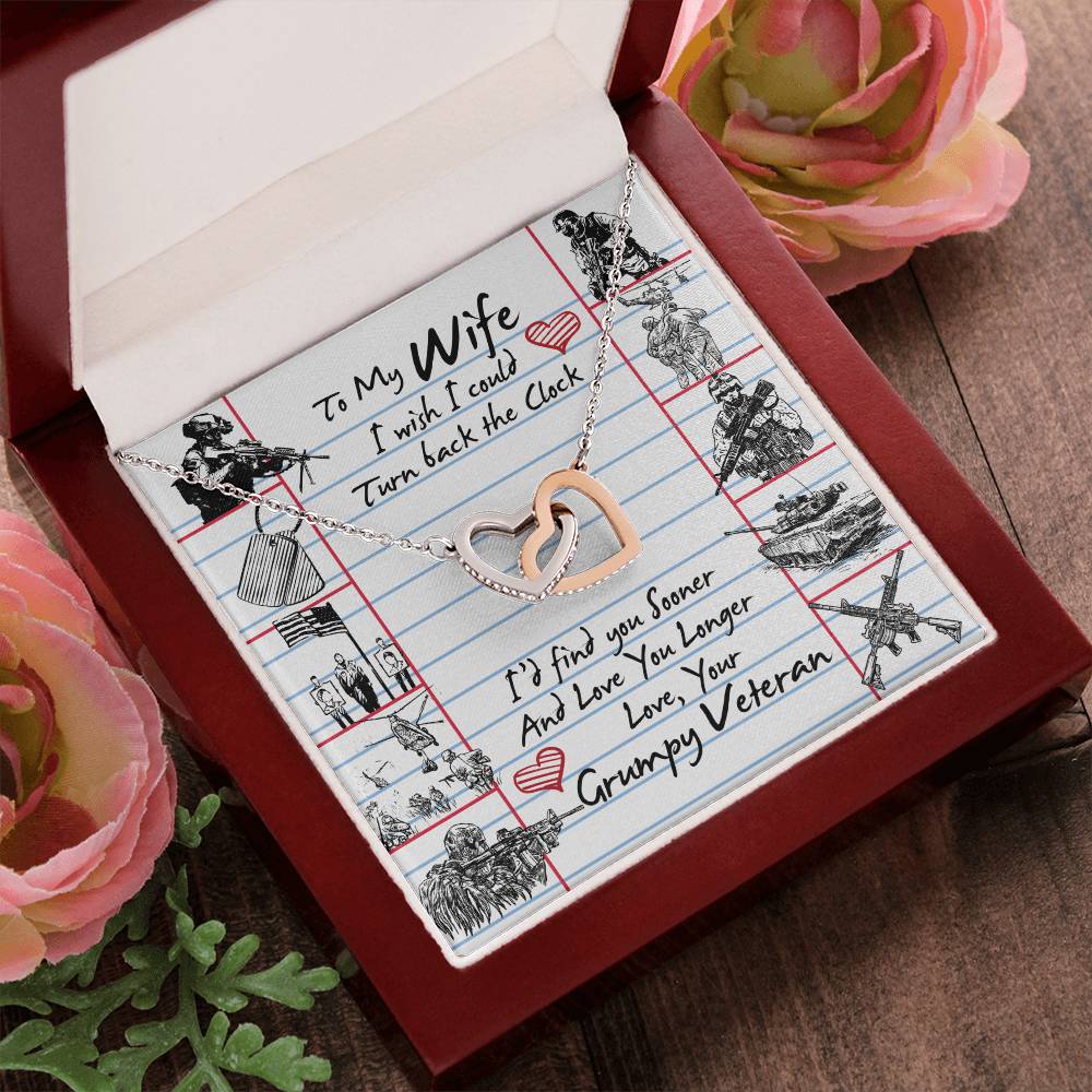 Veteran'S Wife - Interlocking Heart Necklace Interlocking Hearts Necklace