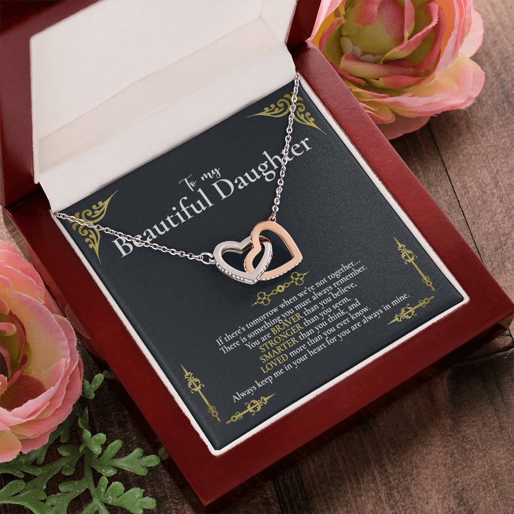 Interlocked Hearts - To Daughter Interlocking Hearts Necklace