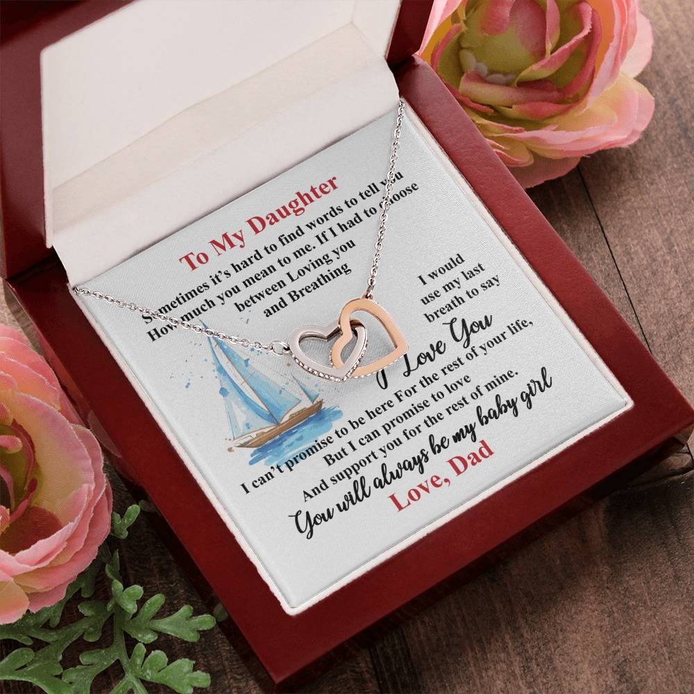 Gift For Daughter - Interlocking Heart Necklace Interlocking Hearts Necklace