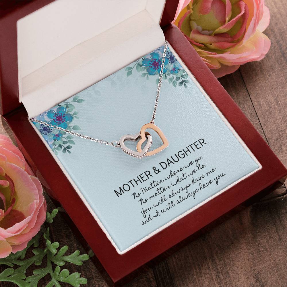 Mother And Daughter Sentimental Jewelry Necklace Gift For Mothers Day Gift For Daughter Birthday Presents For Mom Birthday Interlocking Hearts Necklace