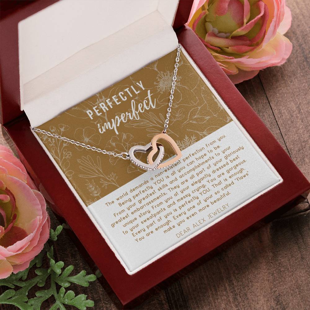 Perfectly Imperfect Hearts Necklace Interlocking Hearts Necklace