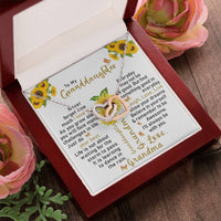 To My Granddaughter - Interlocking Hearts Necklace