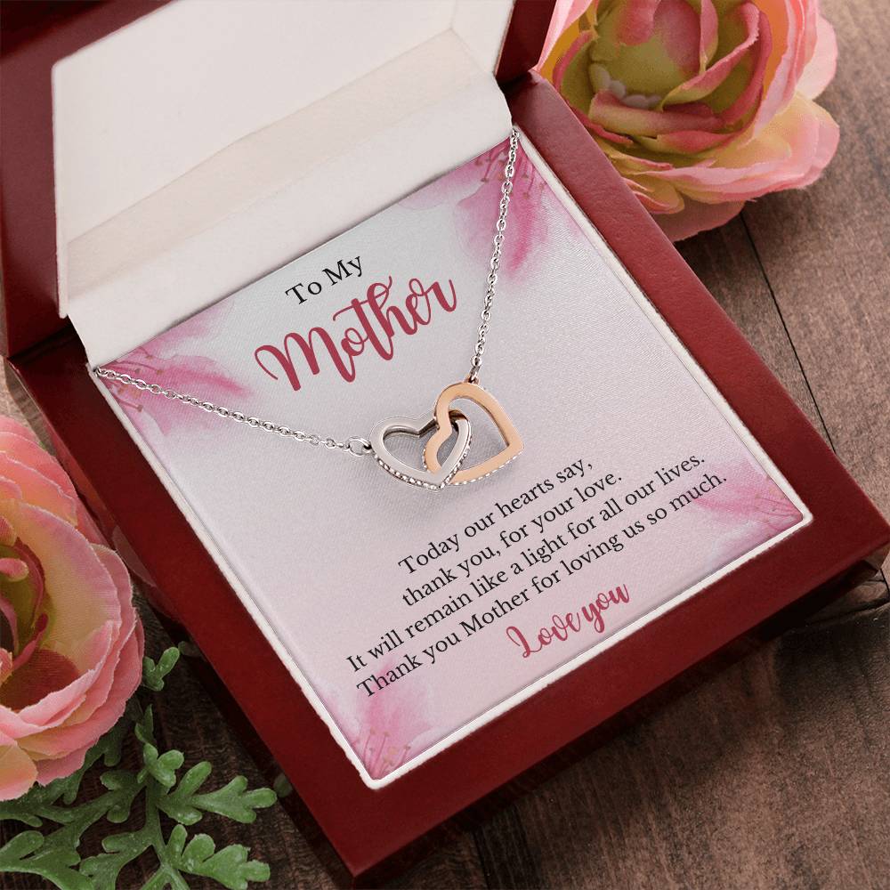 To My Mother Interlocking Hearts Necklace