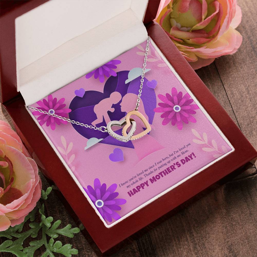 Happy Mother'S Day My First Love - Interlocking Hearts Necklace