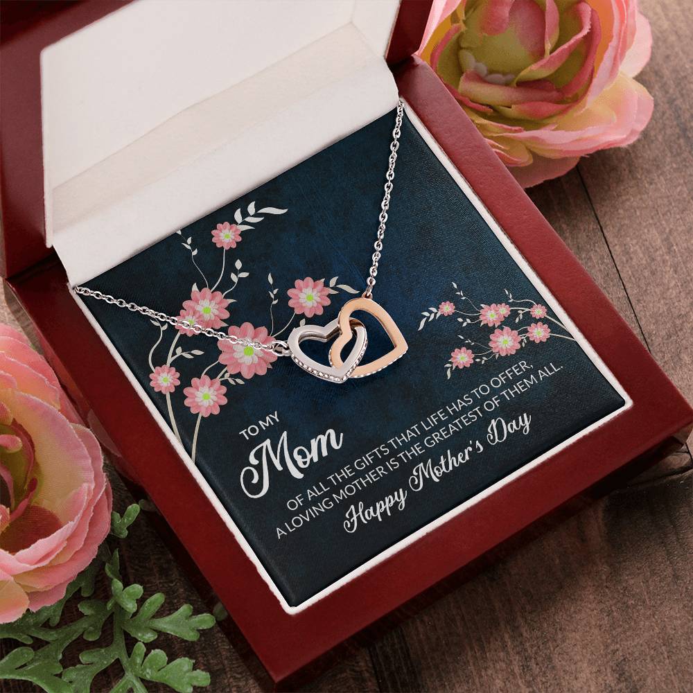 To My Mom - Interlocking Hearts Necklace