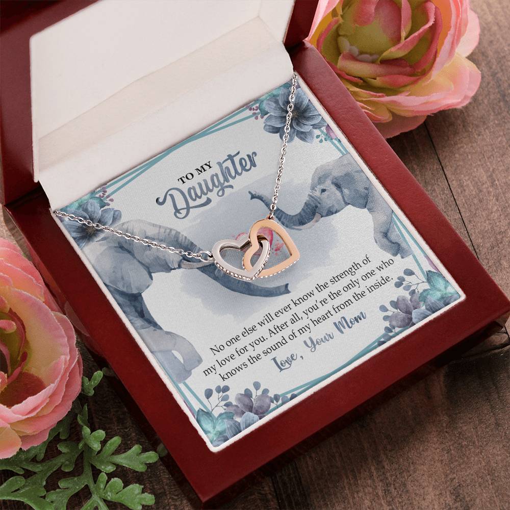 Interlocking Hearts To My Daughter No One Else Will Ever Know Interlocking Hearts Necklace