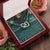 To My Daughter - Merry Christmas Interlocking Hearts Necklace