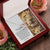 To My Daughter - This Old Lion Will Always Have Your Back Interlocking Hearts Necklace