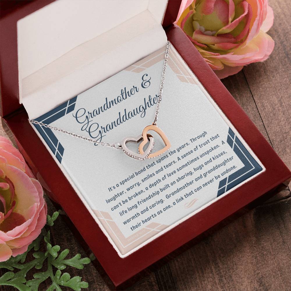 17. Grandmother And Granddaughter Interlocking Hearts Necklace