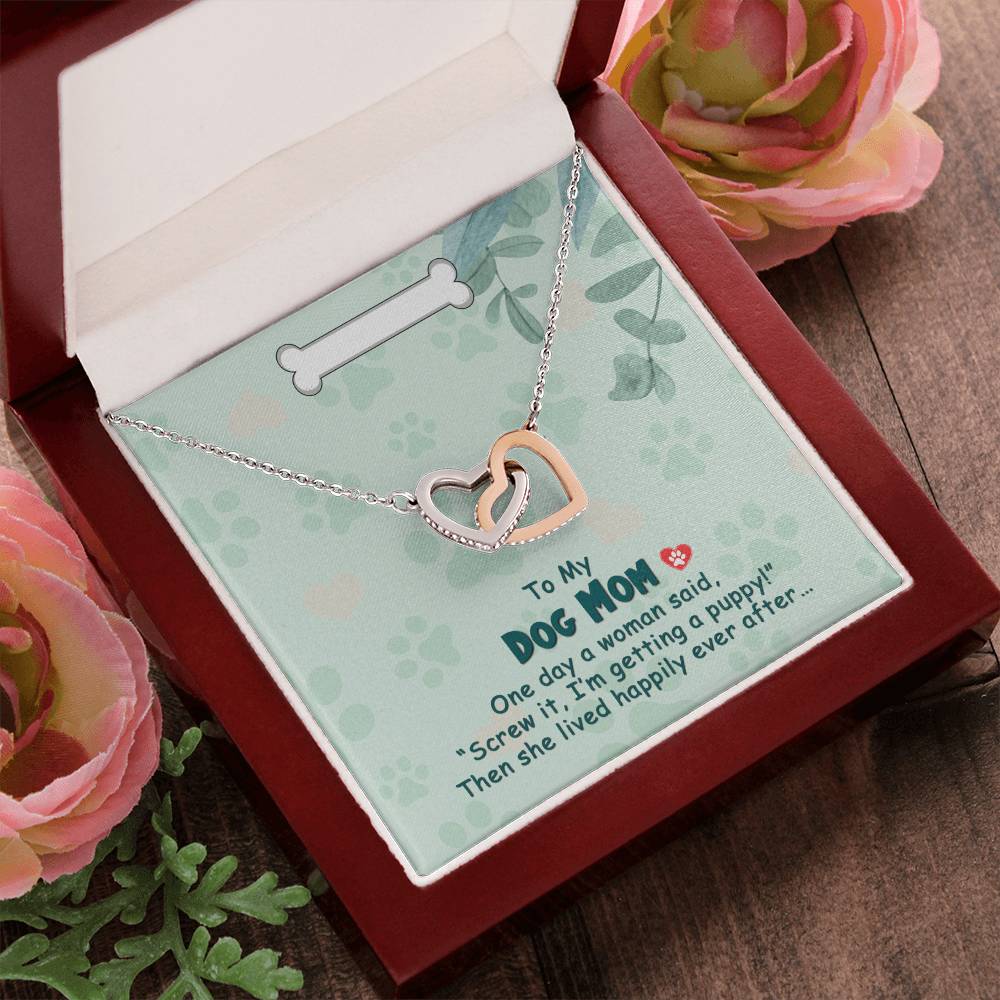 Interlocking Hearts Necklace To My Dog Mom One Day