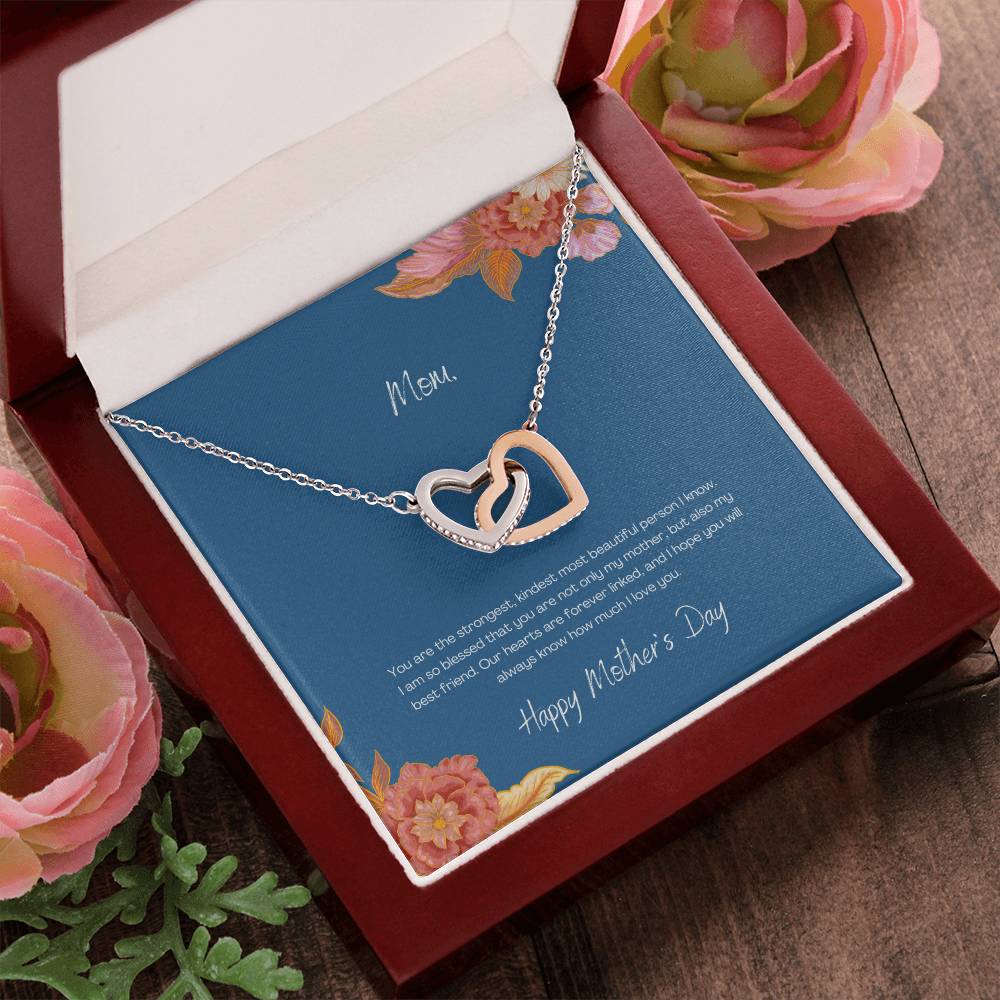 Two Hearts Mother'S Day - Blessed Interlocking Hearts Necklace