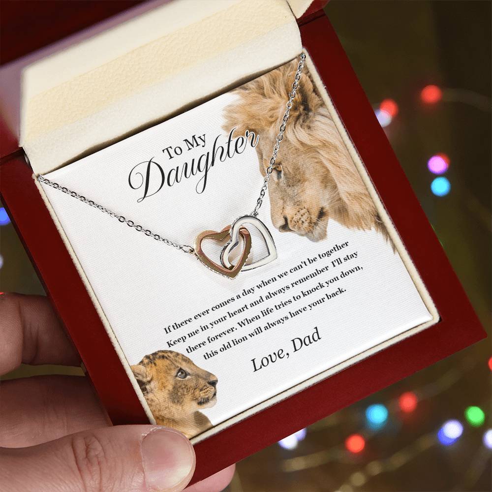 To My Daughter - Special Necklace - L03 Interlocking Hearts Necklace