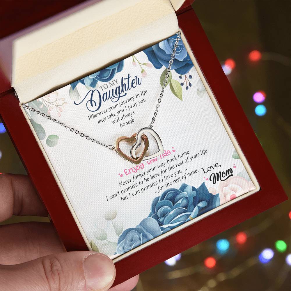 To My Daughter - Interlocking Hearts Necklace