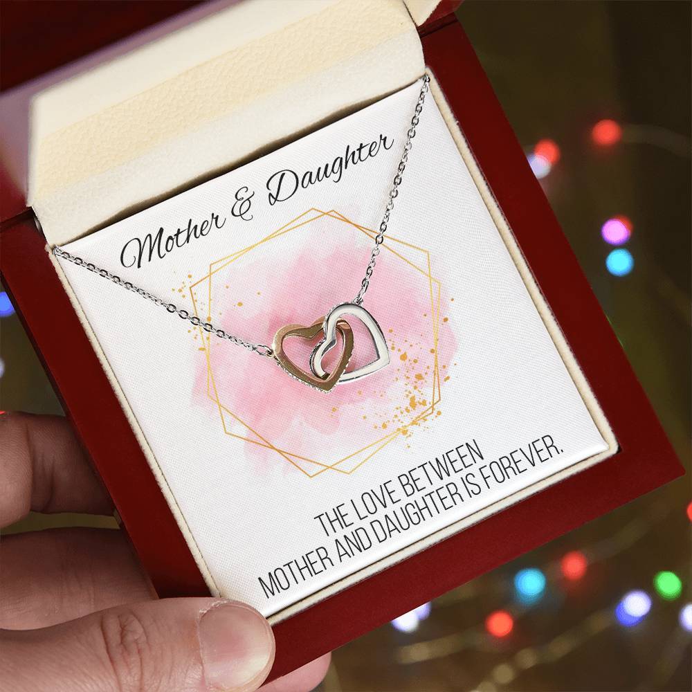 Mother And Daughter Sentimental Jewelry Necklace Gift For Mothers Day Gift For Daughter Birthday Presents For Mom Birthday Interlocking Hearts Necklace