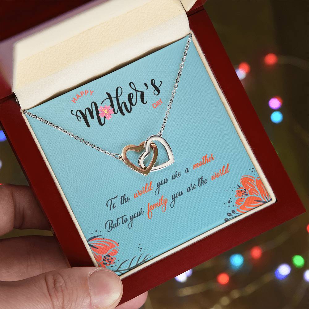 Mom Necklace Mother Necklace Mom Gift Mother'S Day Gift Interlocking Hearts Necklace