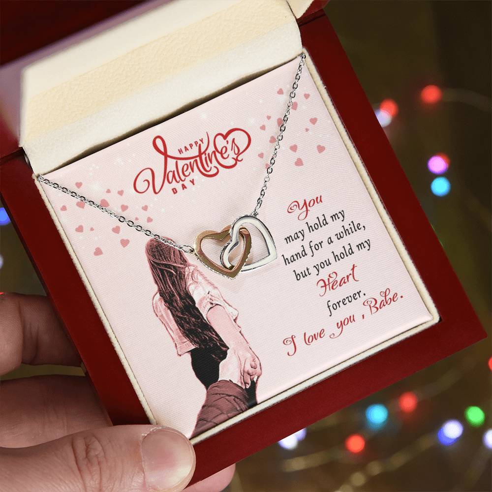 To My Wife Interlocking Hearts Necklace