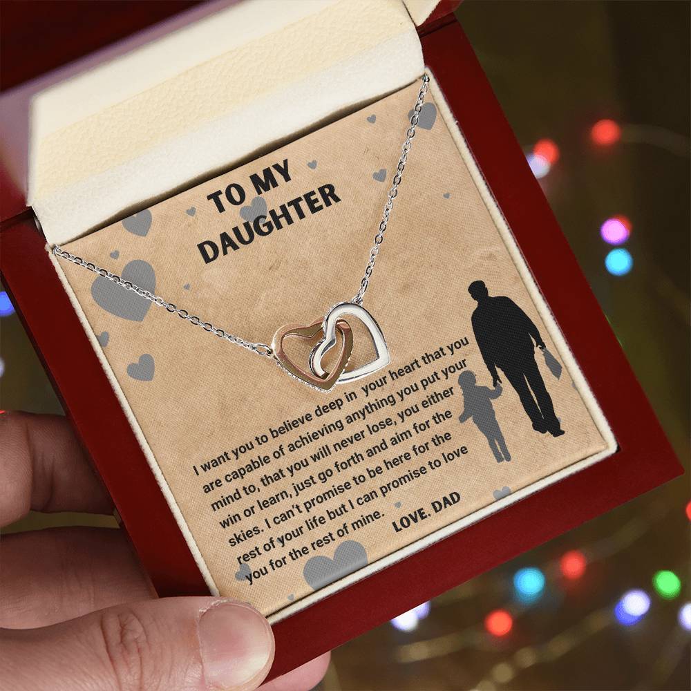 To My Daughter 🎁 Interlocking Hearts Necklace