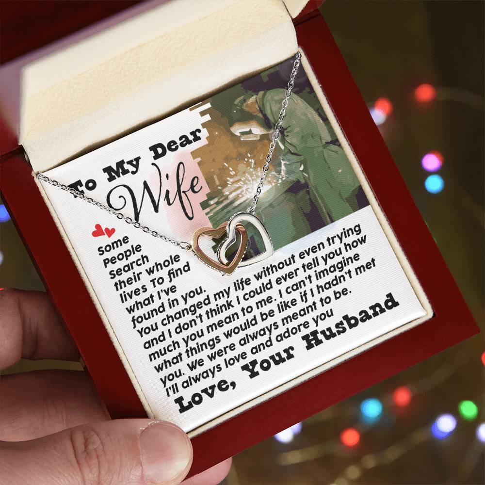 Welder'S Wife - Interlocking Heart Necklace Interlocking Hearts Necklace