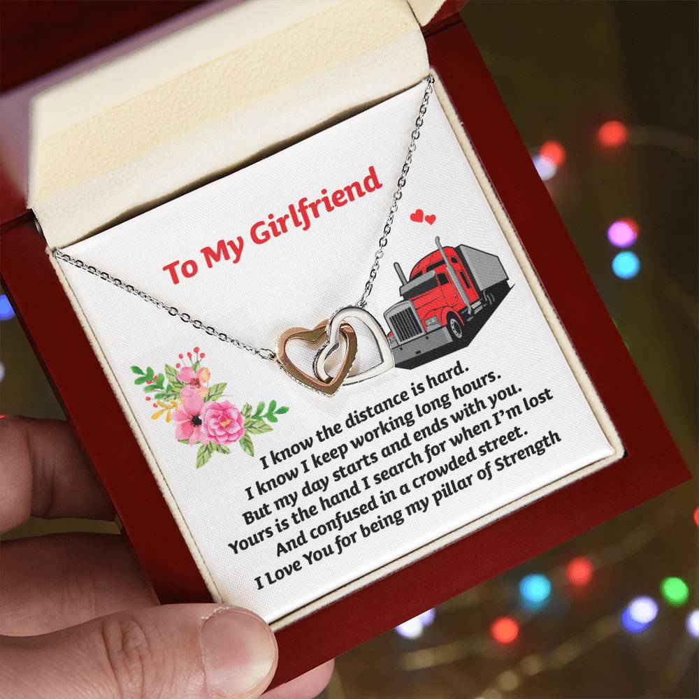 Gift For Girlfriend - Interlocking Heart Necklace Interlocking Hearts Necklace