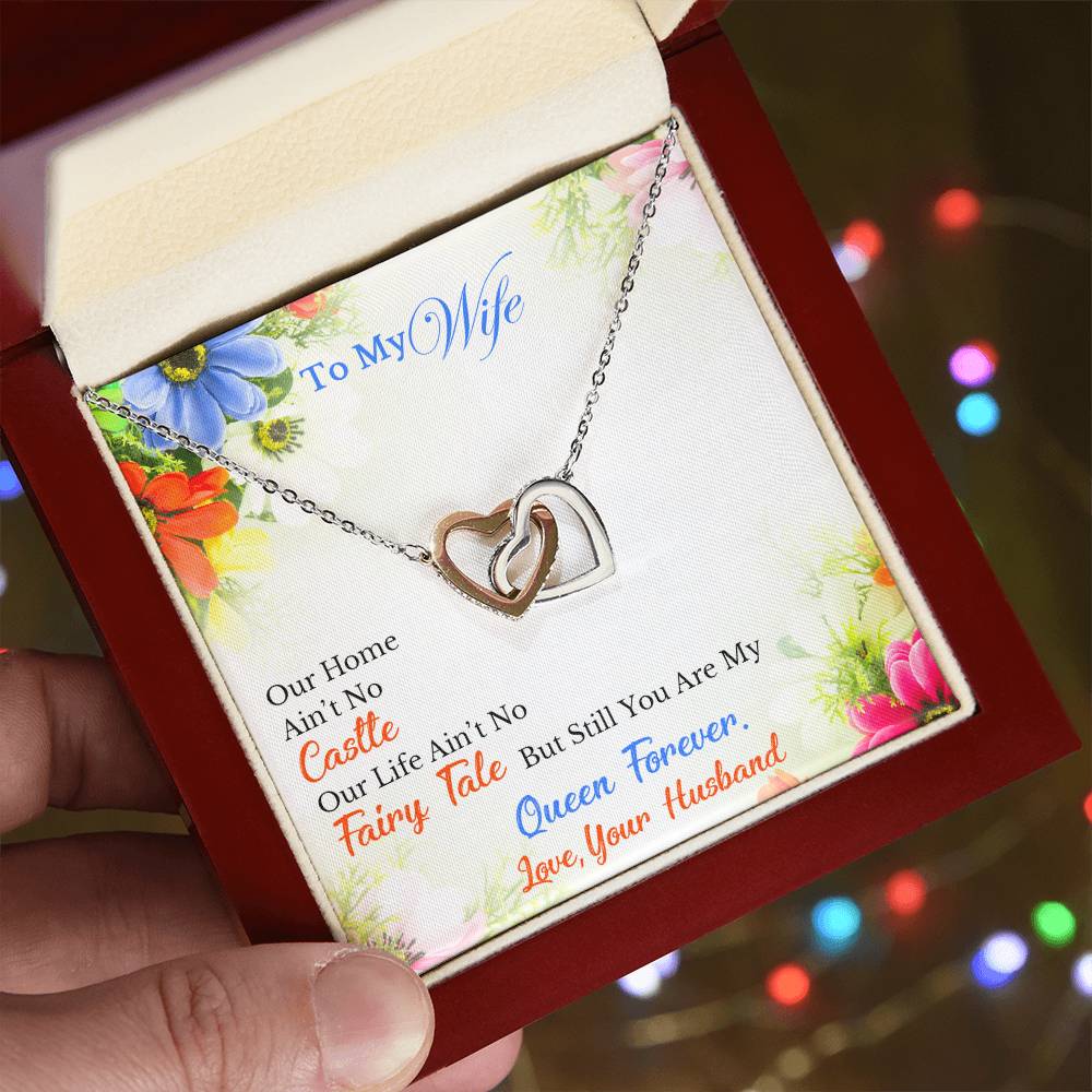 Husband To Wife Necklace Interlocking Hearts Necklace