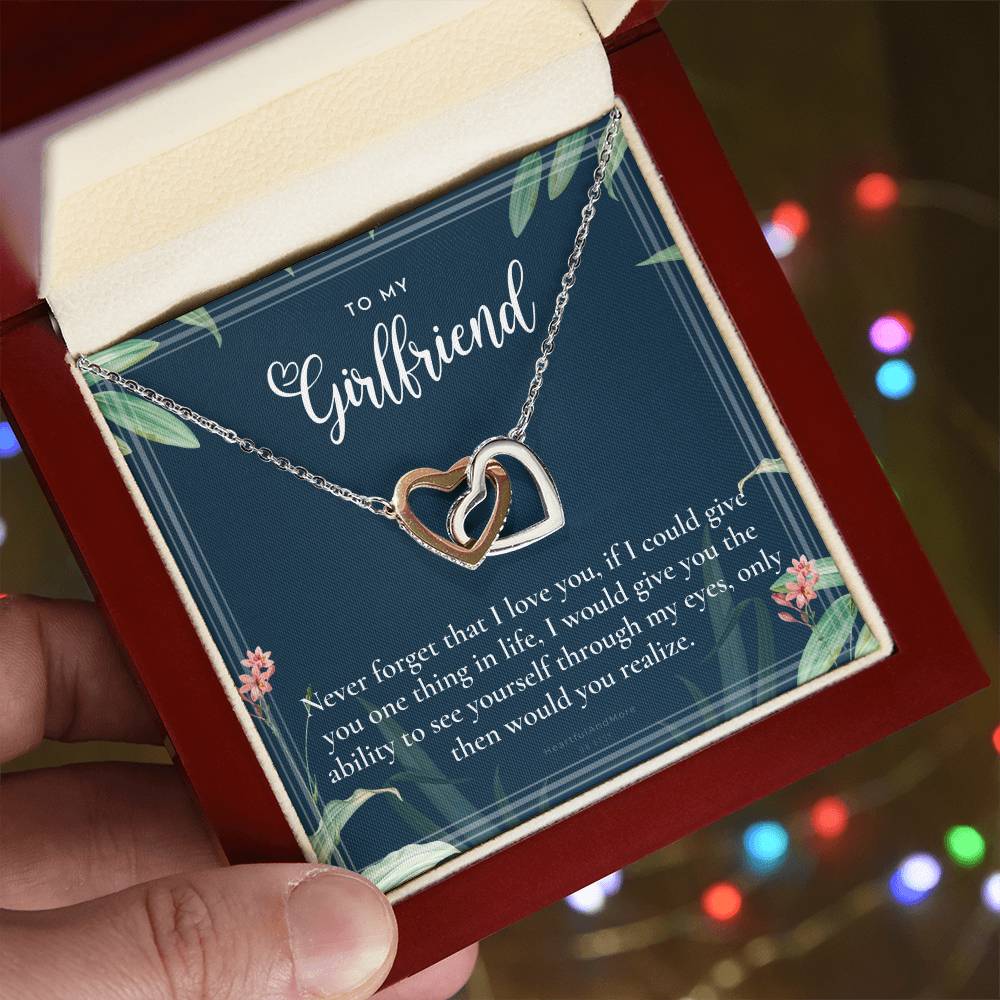 To My Girlfriend Girlfriend Necklace Anniversary Gift For Girlfriend Girlfriend Gift Gift For Girlfriend Necklace For Girlfriend Christmas Gift Birthday Gift Interlocking Hearts Necklace