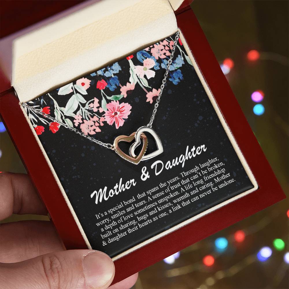 Mother & Daughter Interlocking Hearts Necklace