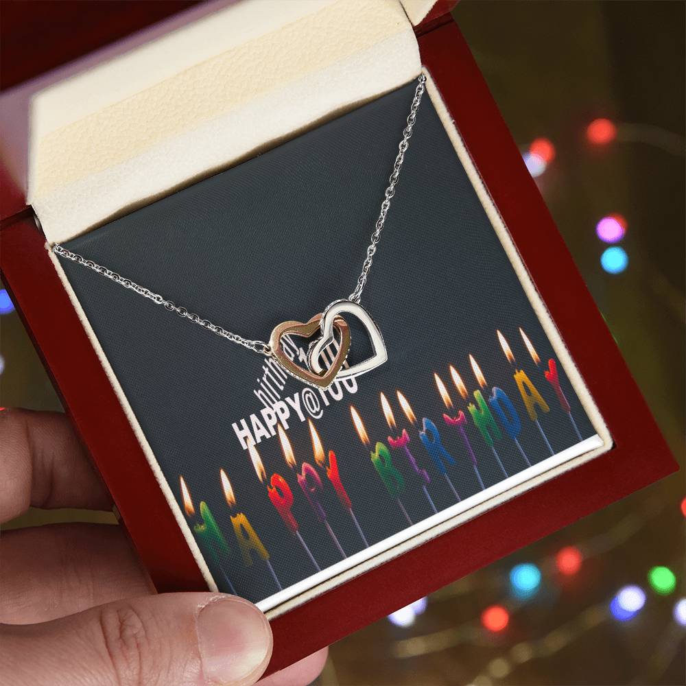 Happy 100 Years Old Birthdayike Mens Production Interlocking Hearts Necklace