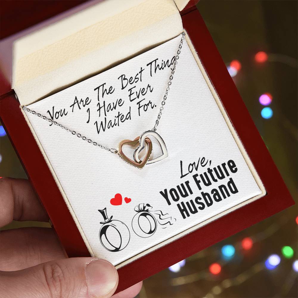 Gift For Future Wife - Interlocking Heart Necklace Interlocking Hearts Necklace
