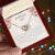 Unbiological Sister Necklace - White Interlocking Hearts Necklace