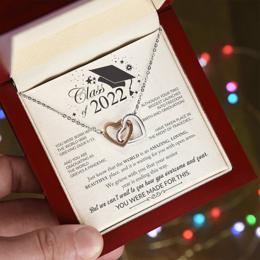 Daughter Graduation Gifts - Infinity Heart Necklace With Message Card Perfect Gift For Her Interlocking Hearts Necklace
