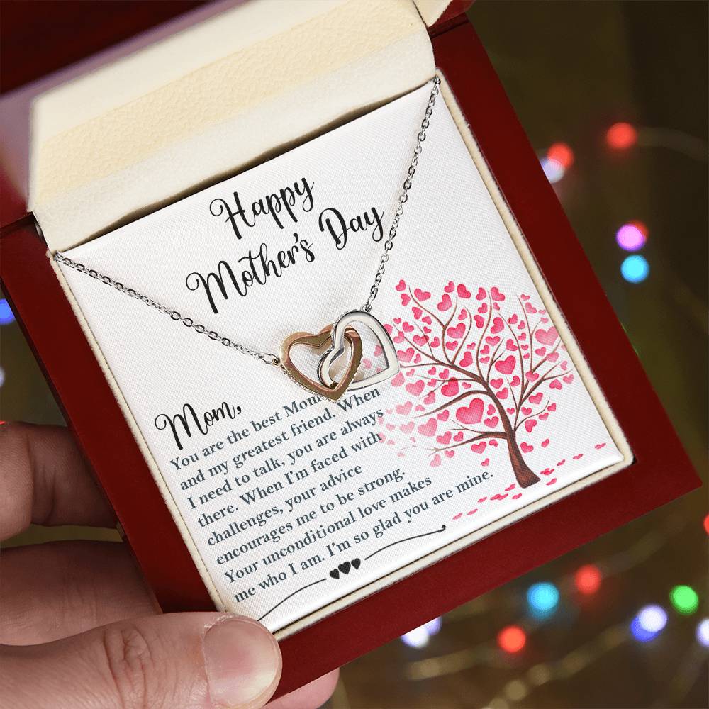 You Are The Best Mom - Happy Mother'S Day Necklace Interlocking Hearts Necklace