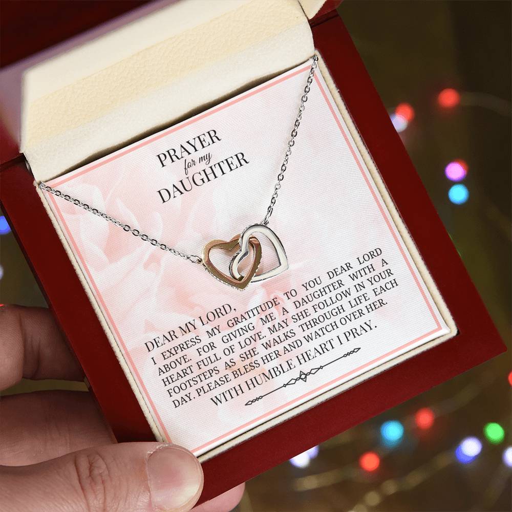 Prayer For My Daughter - Interlocked Hearts Necklace - By Zahara Interlocking Hearts Necklace