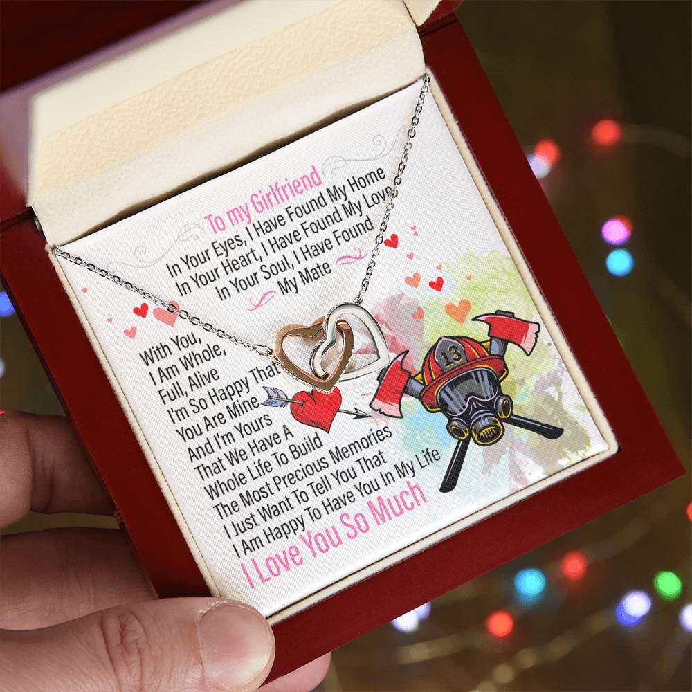 Firefighter'S Girlfriend - Interlocking Heart Necklace Interlocking Hearts Necklace