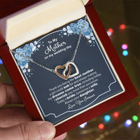 To My Mother On My Wedding Day - Thank You - Necklace Interlocking Hearts Necklace