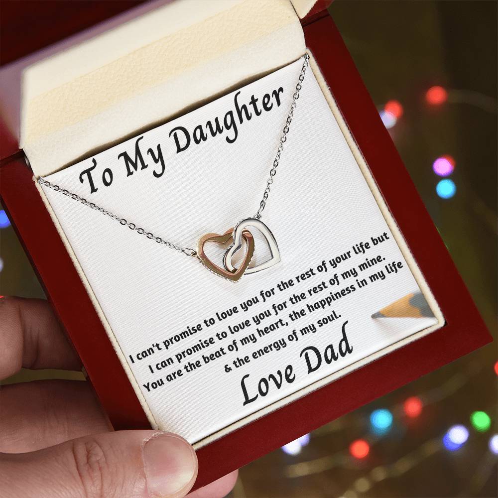 Limited Edition To My Daughter Interlocking Hearts Necklace
