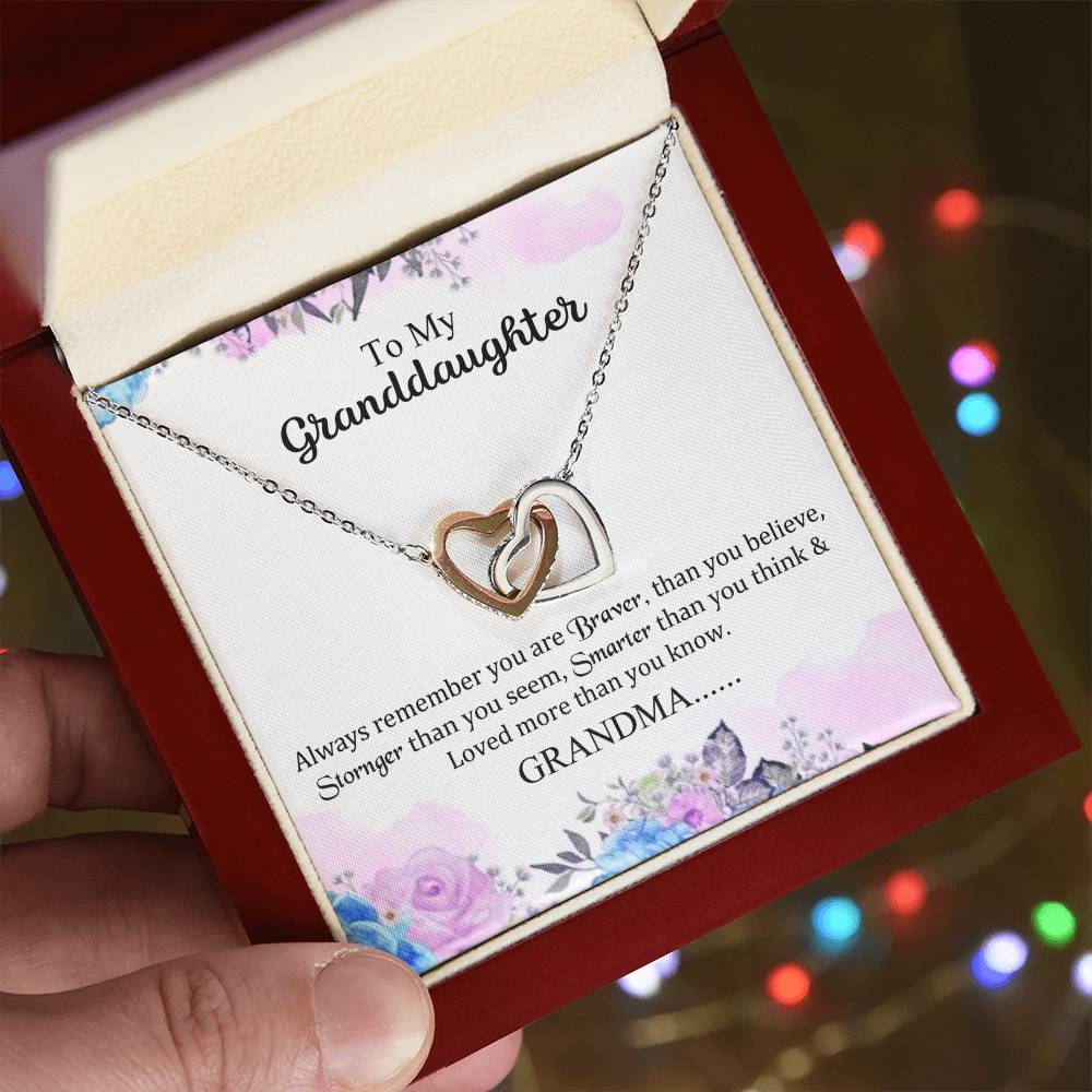 To My Granddaughter Necklacegranddaughter Necklace For Women With Message Card Interlocking Heart Necklace Gift . Interlocking Hearts Necklace